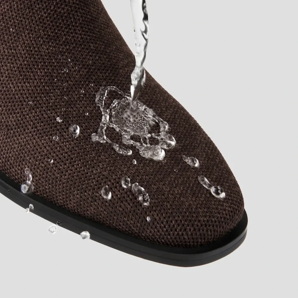 VIVAIA‎ Water-Repellent Square Toe Boots Dark Chocolate size EU/40 US/9